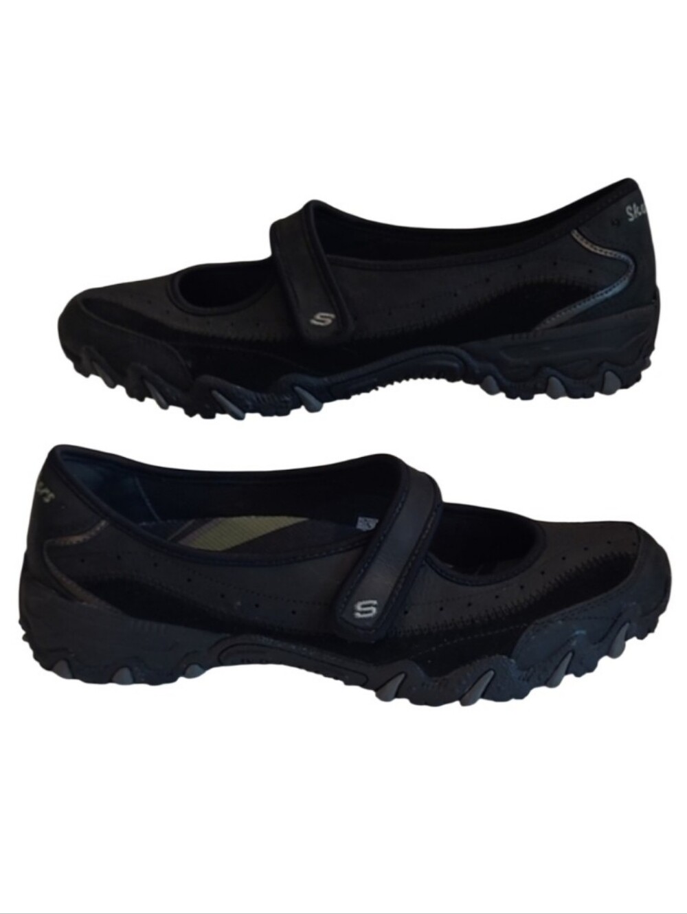 Skechers Relaxed Fit Bikers Get Up Mary Jane Slip-On Hook & Loop Strap loafer